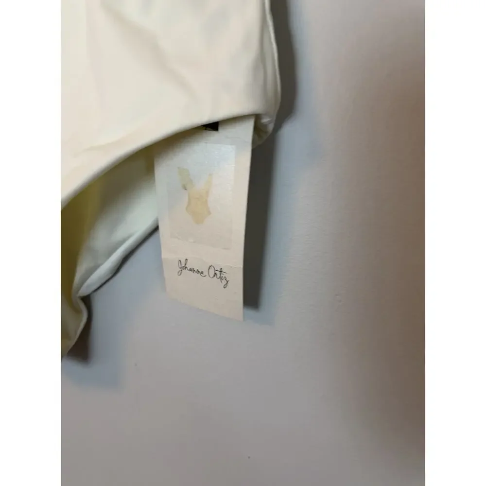Johanna Ortiz Ruffled One Piece Swimsuit Ecru Sz Small NWT $495